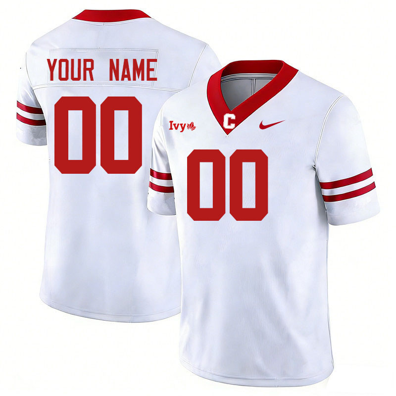 Custom Cornell Big Red Name And Number College Football Jerseys Stitched-White